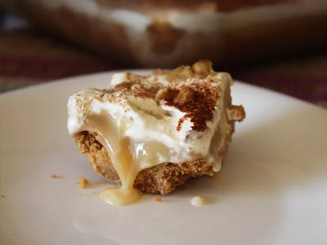 banoffee pie is made of four simple layers cookies caramel fresh bananas and whipped cream photo arhama siddiqa banoffee pie is made of four simple layers cookies caramel fresh bananas and whipped cream photo arhama siddiqa