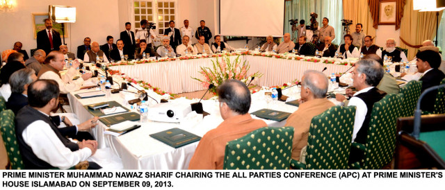 file photo of the all parties conference at prime minister 039 s house in september 2013 photo pid