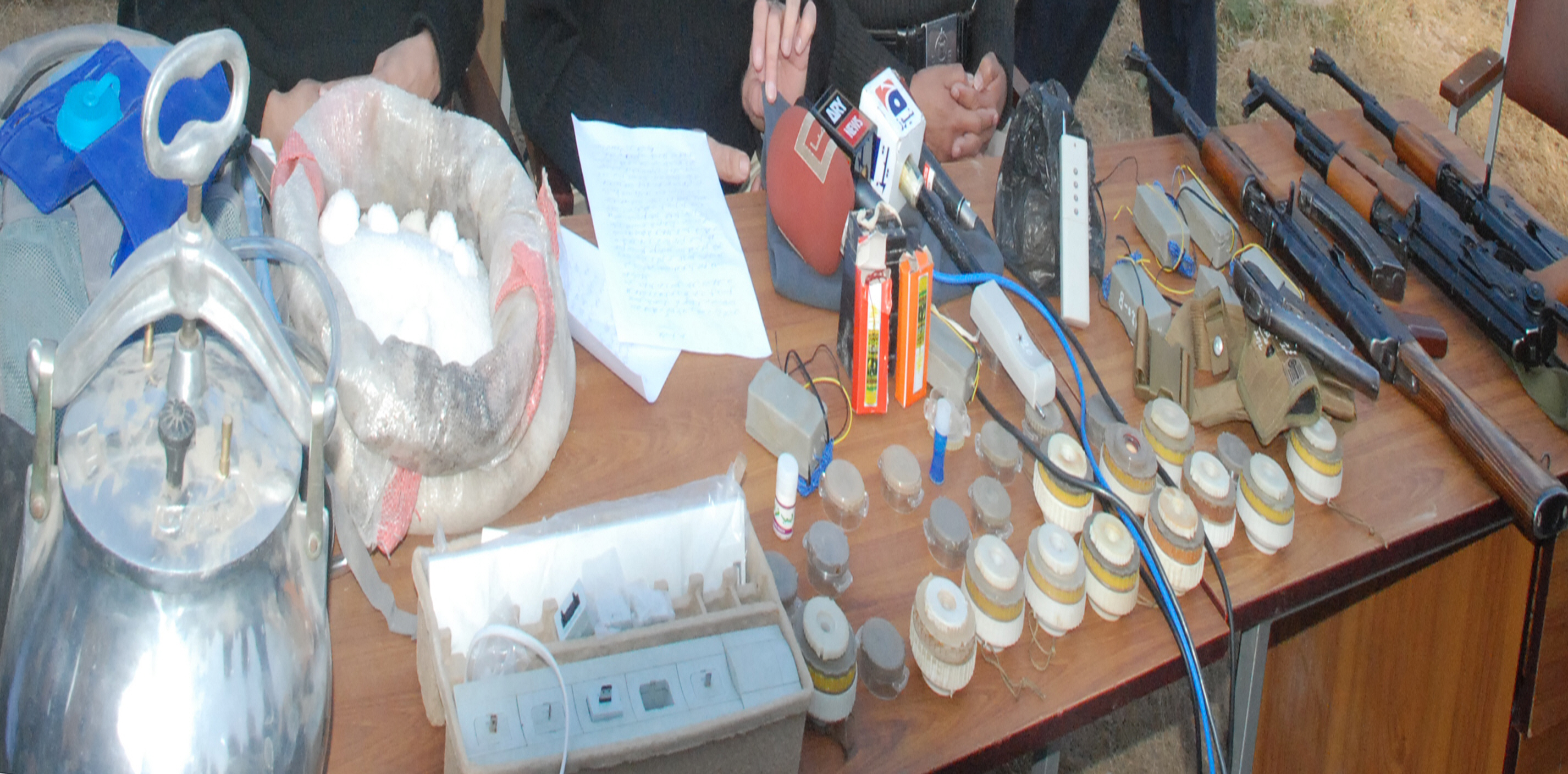 explosives seized during the search operation photo express