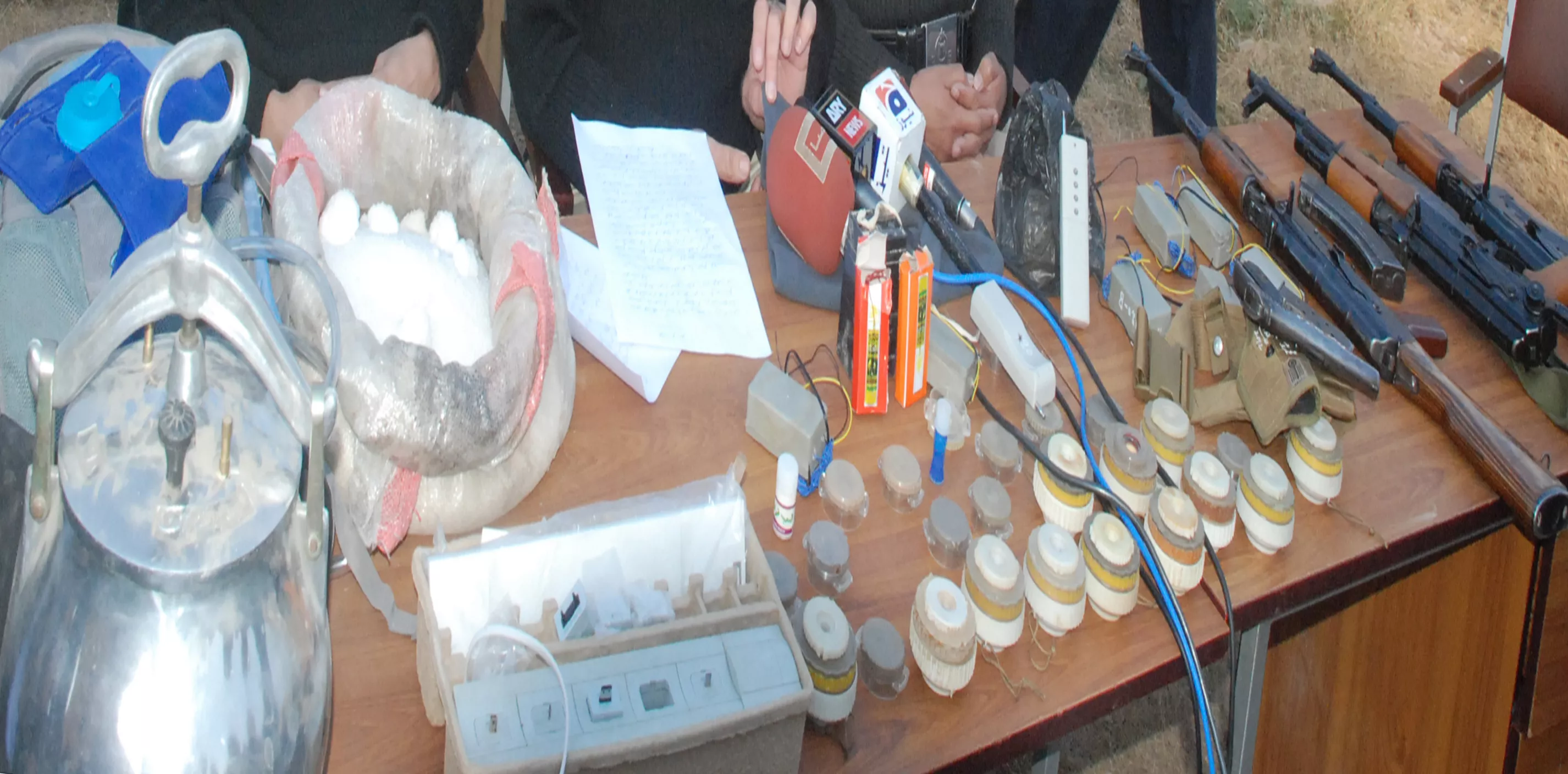 explosives seized during the search operation photo express explosives seized during the search operation photo express