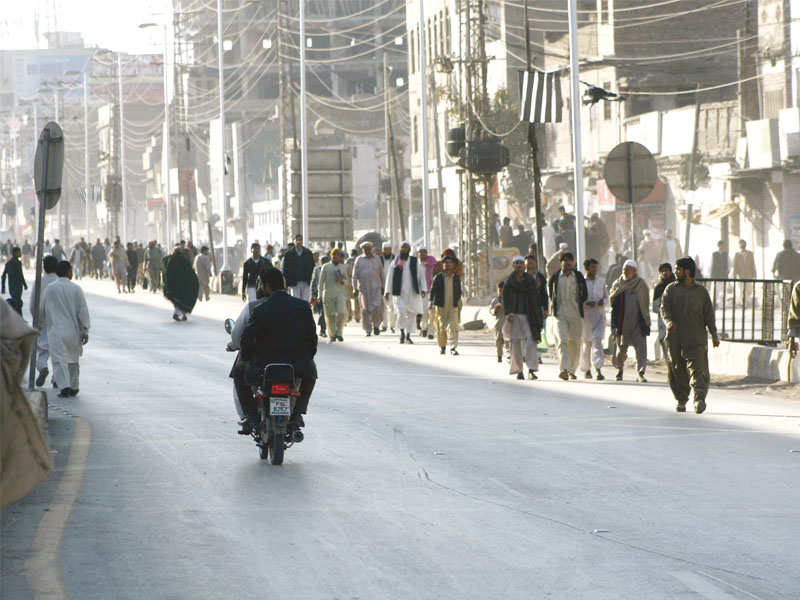 a nightmare on peshawar s streets jui f protest brings provincial capital to a standstill