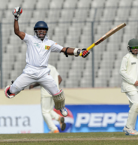 kaushal silva scored 139 as the tourists reached 375 for five by stumps at the sher e bangla stadium photo afp kaushal silva scored 139 as the tourists reached 375 for five by stumps at the sher e bangla stadium photo afp