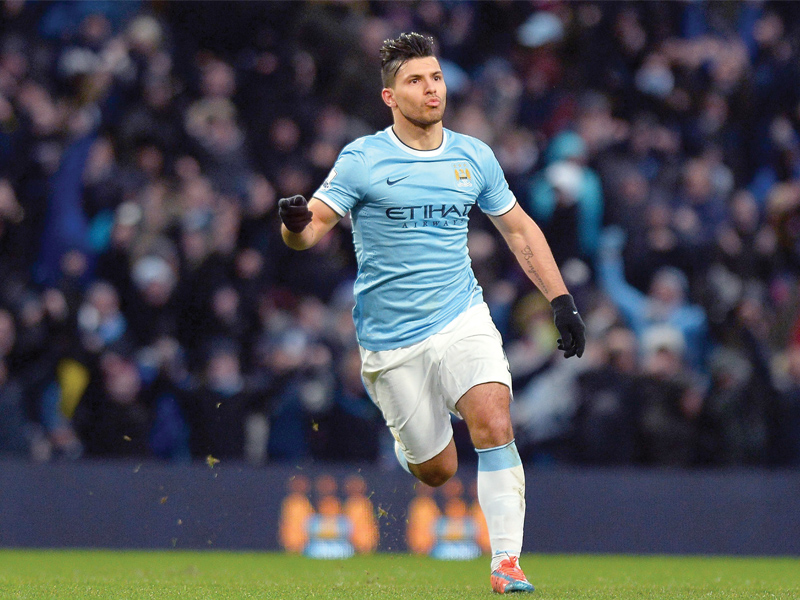 manchester city s in form striker sergio aguero has scored a remarkable 25 goals from 24 appearances this season in all competitions photo afp
