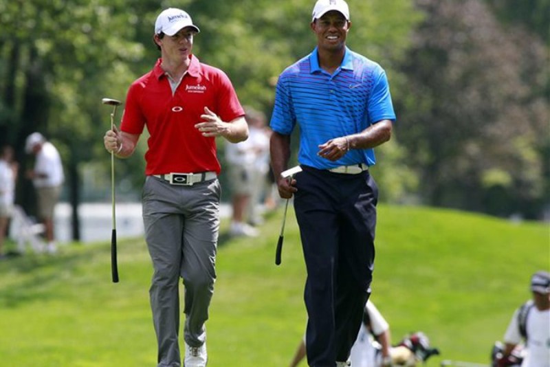 entertaining encounter tiger woods and rory mcilroy have played together in tournaments several times but never down the home stretch in a major photo reuters