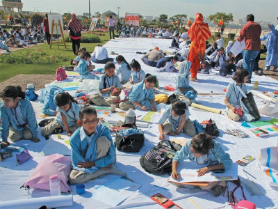 ready set paint no shortage of artists prove students in art competition