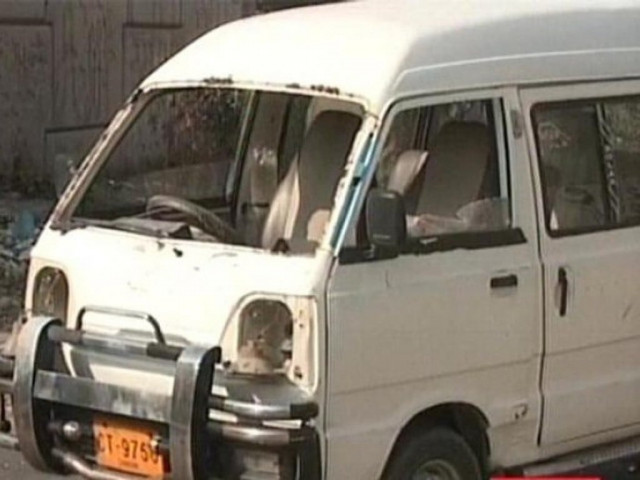 express news screengrab of the van after the explosion