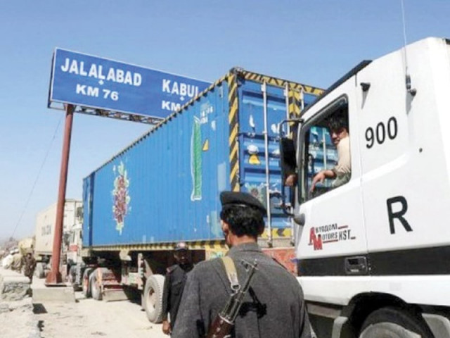 some of the containers entering pakistan are parked at the terminal and provided security by khasadar and other paramilitary officials photo file some of the containers entering pakistan are parked at the terminal and provided security by khasadar and other paramilitary officials photo file