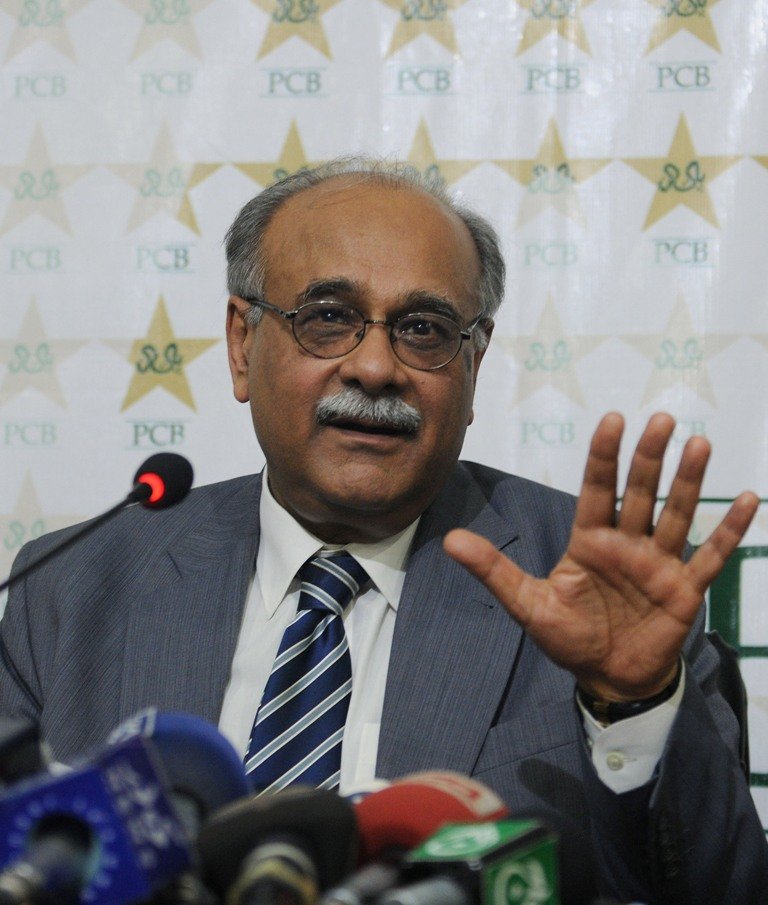 former chief of pakistan cricket board s interim committee najam sethi photo afp