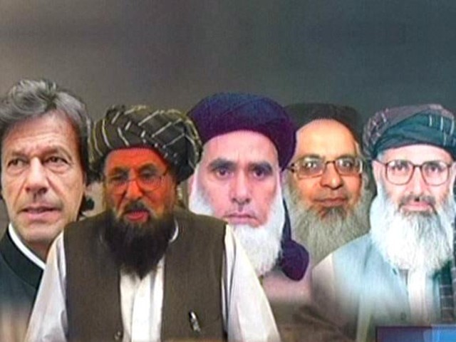 the five member committee includes imran khan maulana samiul haq mufti kifayatullah maulana abdul aziz and prof ibrahim photo express