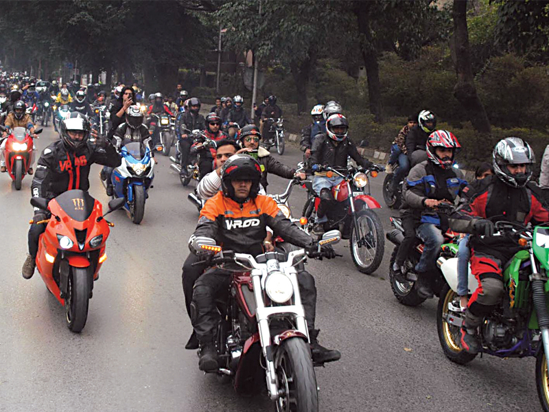 participants of the heavy bike rally arranged by the police photo inp express