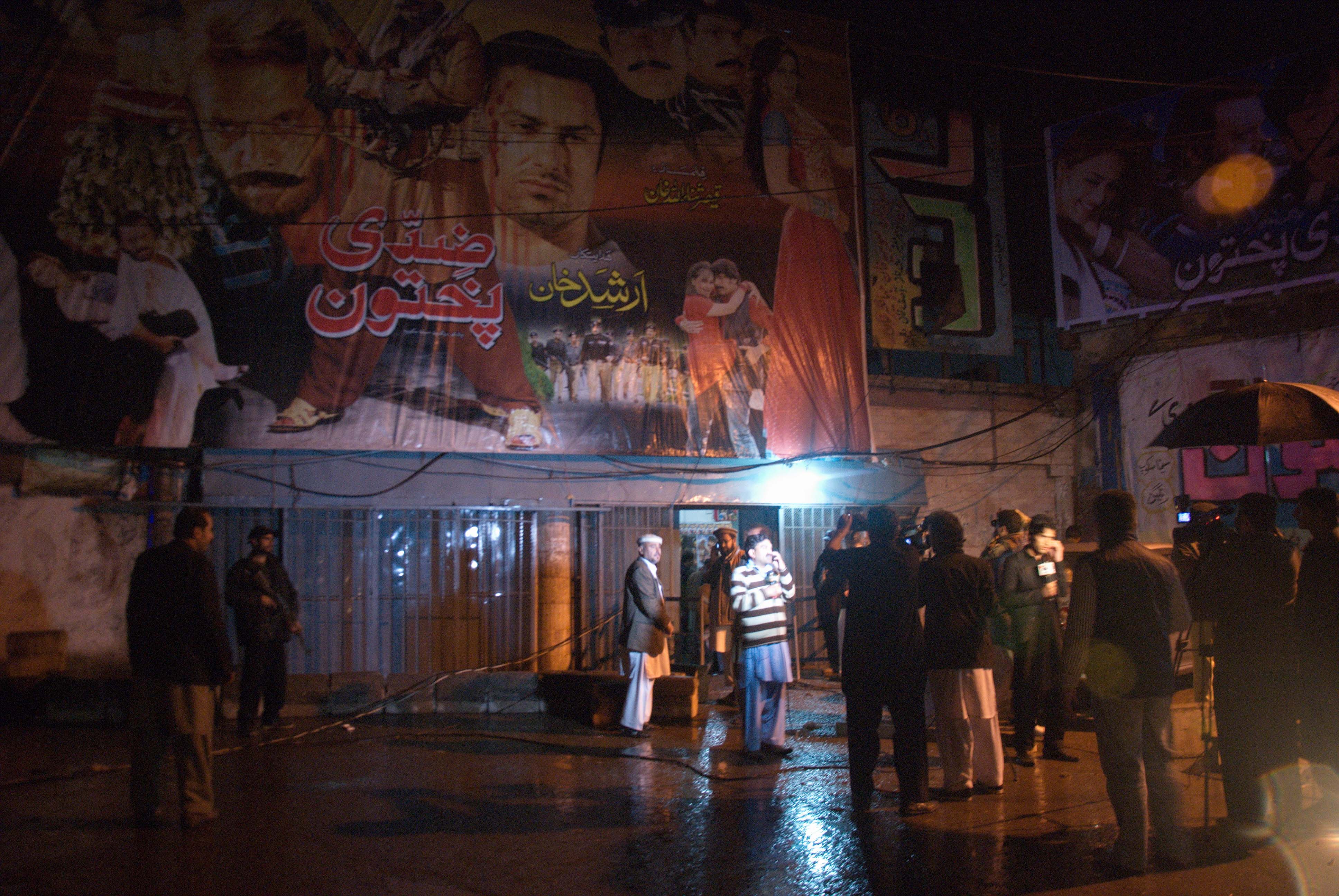a view outside picture house cinema in peshawar following attacks on feb 2 2014 photo express sameer raziq