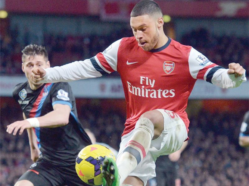 oxlade chamberlain s brace helped arsenal record their eighth win from their last nine league matches photo afp