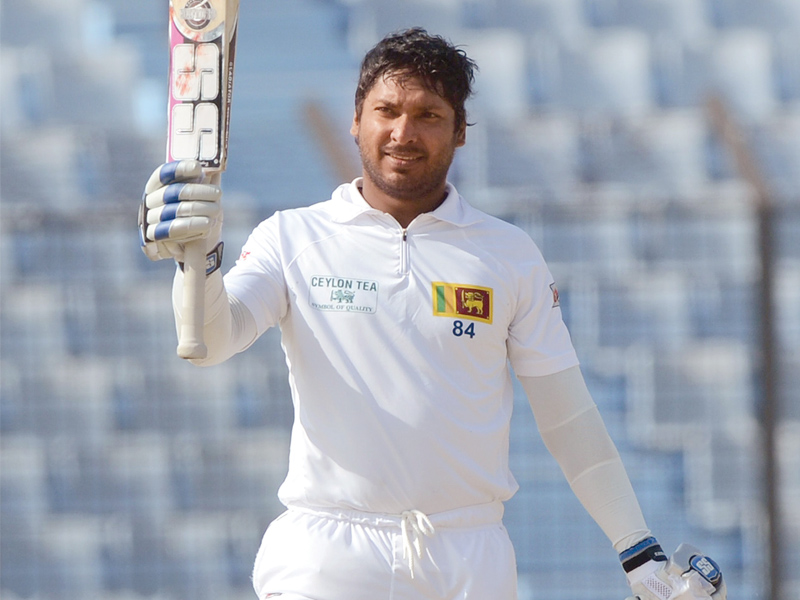 kumar sangakkara remained unbeaten on 160 to mark an impressive innings that has so far contained 19 boundaries and three sixes photo afp