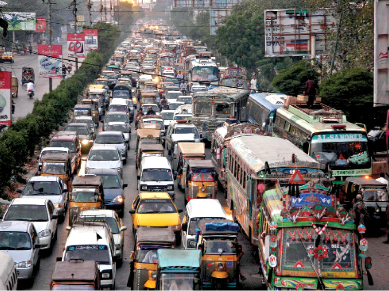 photo of a traffic jam photo file