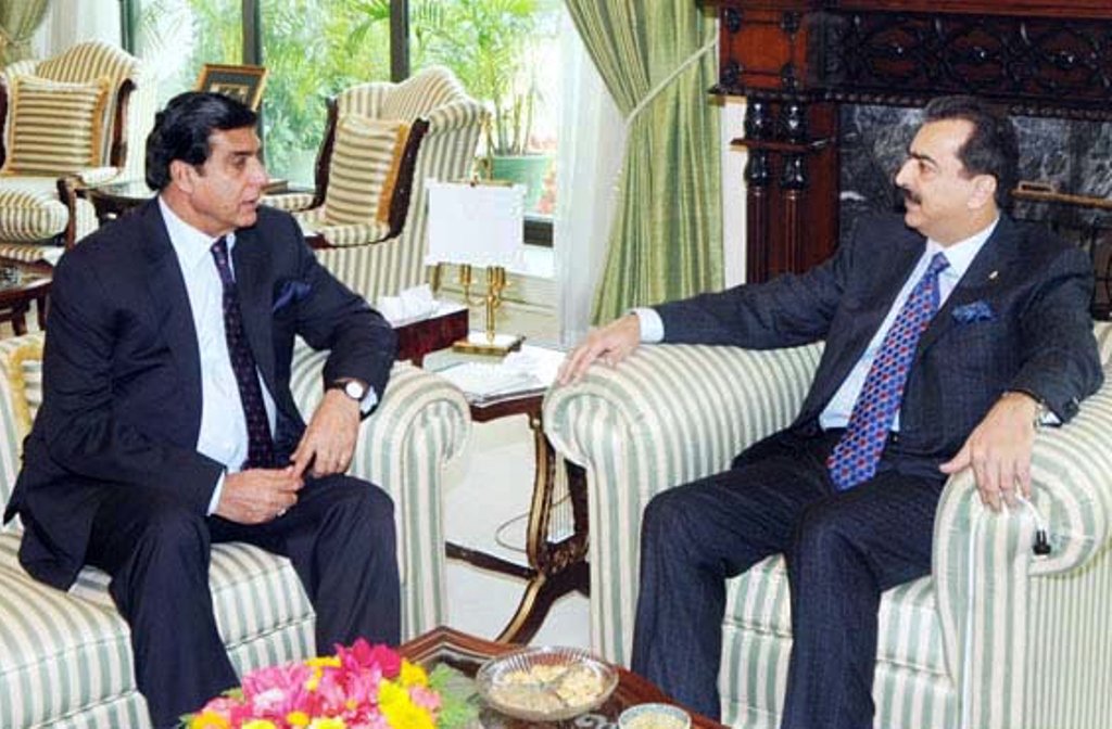 former prime ministers raja pervaiz ashraf l and yousaf raza gilani r photo app