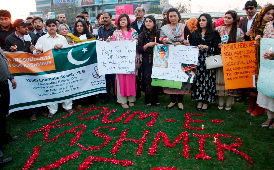 protesters at liberty chowk in lahore photo abid nawaz