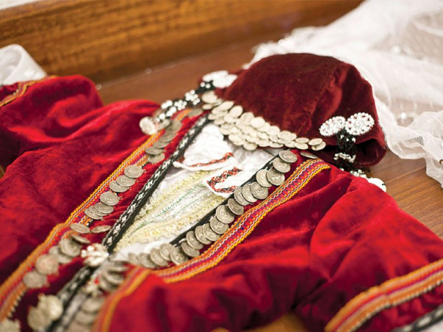with thick embroidery and accessories such as coins beads sequins and tassels the clothes and their colours are very oriental in style photo myra iqbal express with thick embroidery and accessories such as coins beads sequins and tassels the clothes and their colours are very oriental in style photo myra iqbal express