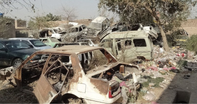 a convenient arrangement stripped of valuables dozens of vehicles rust away at jamrud pa s office