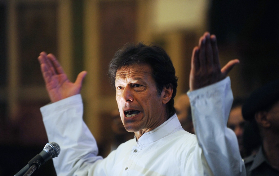 file photo of imran khan addressing party workers and supporters at a ceremony in lahore 2013 photo afp file