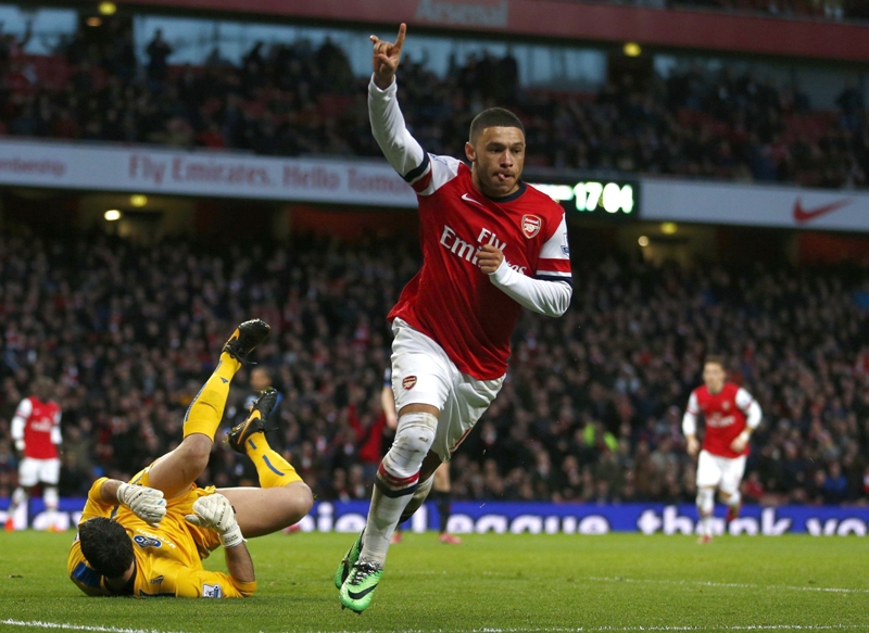 positive record arsenal have already beaten liverpool in the league this season and head to merseyside looking for a fourth win in their last five visits to anfield photo reuters