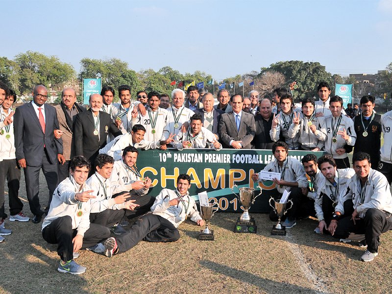 krl kesc maintained their top two positions in this season s pakistan premier football league while wapda regained their status amongst the top clubs photo abid nawaz express