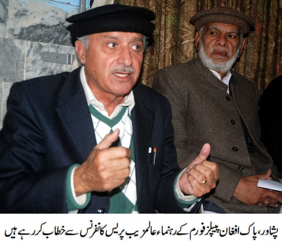 pak afghan peoples forum president alamzeb khan announces plans for celebrating afghan cultural day photo abdul ghaffar baig express