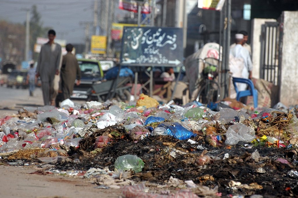 nearly 400 000 tons of trash is collected each year from the twin cities according to official statistics photo qazi usman
