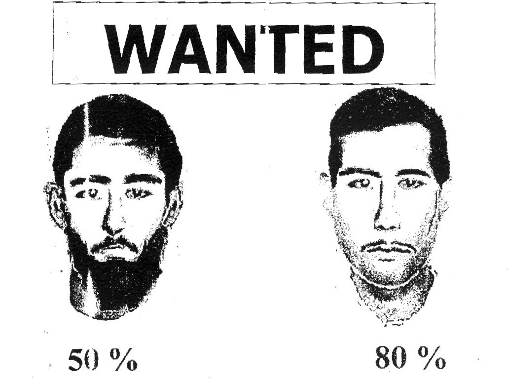 police on monday released sketches of two suspects