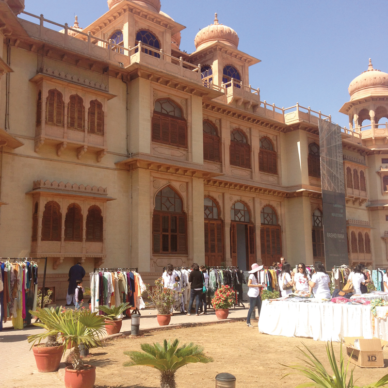 the mohatta palace saw the start of the fashion segment of the sindh festival on sunday