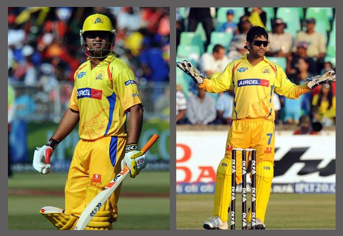 indian cricketers suresh raina and ms dhoni are under the scanner for alleged spot fixing photo afp file