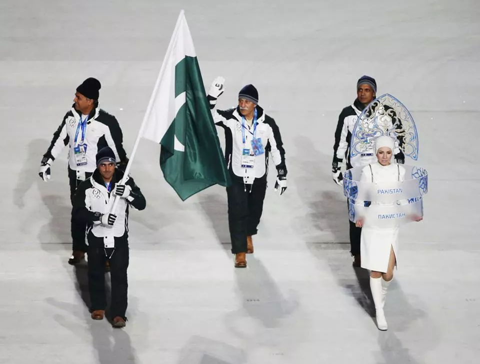 muhammad karim from gilgit baltistan carries the flag as he represents pakistan at the sochi winter olympics 2014 photo retuers file muhammad karim from gilgit baltistan carries the flag as he represents pakistan at the sochi winter olympics 2014 photo retuers file