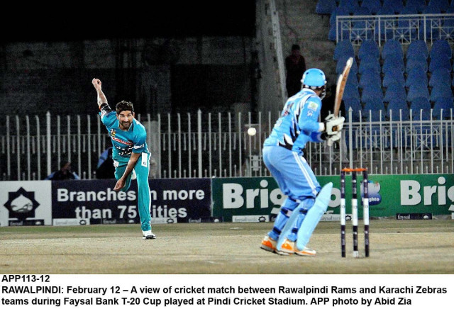 karachi zebras beat hosts rawalpindi rams by five wickets in their faysal bank t20 cup group b match to move into last eight photo app karachi zebras beat hosts rawalpindi rams by five wickets in their faysal bank t20 cup group b match to move into last eight photo app