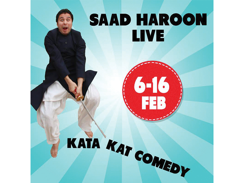 the kat a kat comedy show which is currently being staged in karachi is a mix of some of saad s new work and old most popular jokes photo publicity