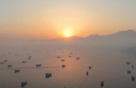 global energy chokepoint a drone view shows vessels in the strait of hormuz seen from musandam oman photo reuters