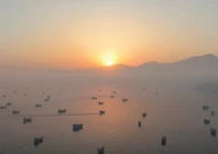 global energy chokepoint a drone view shows vessels in the strait of hormuz seen from musandam oman photo reuters