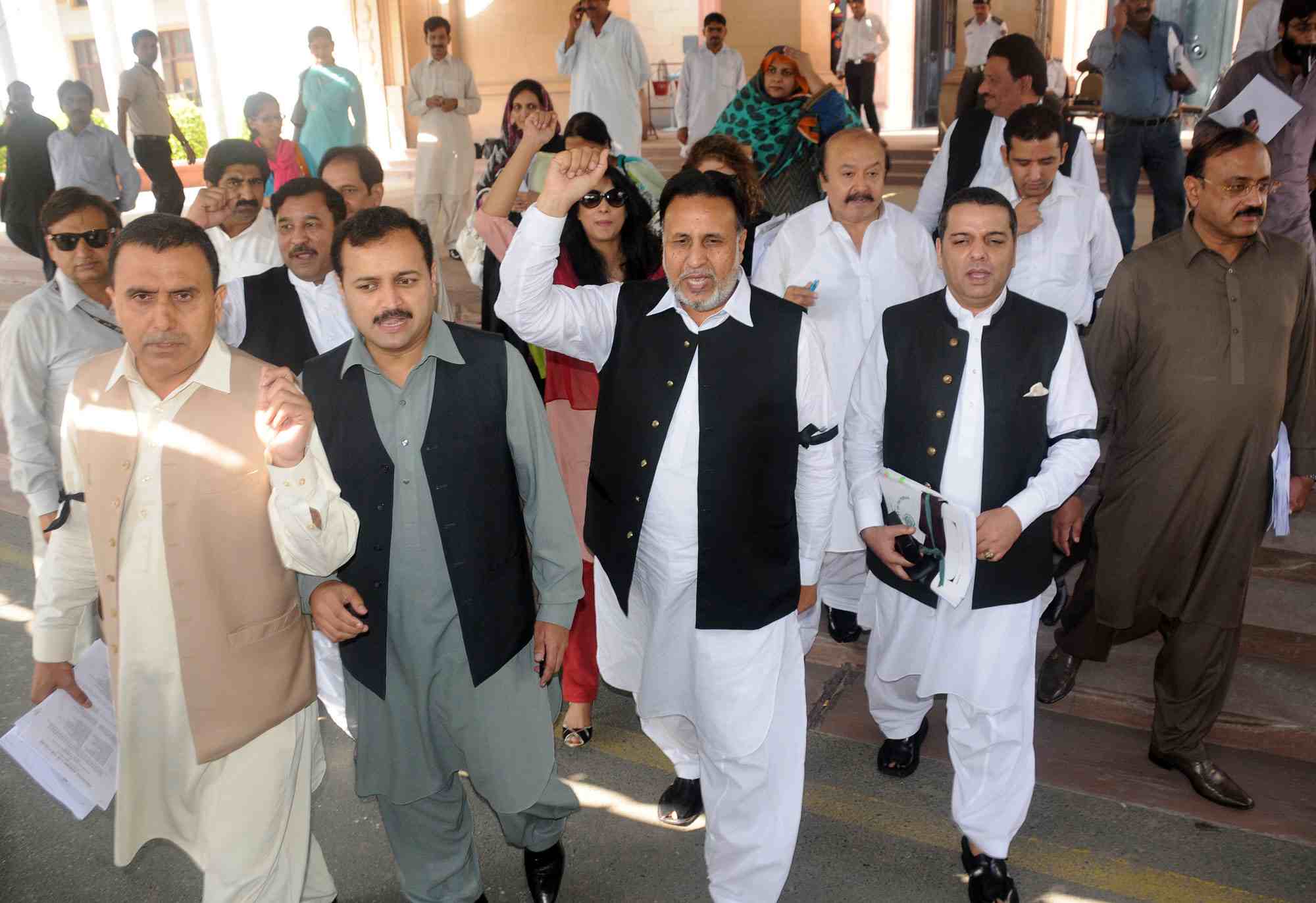 file photo of punjab assembly opposition protesting photo zahoor ul haq