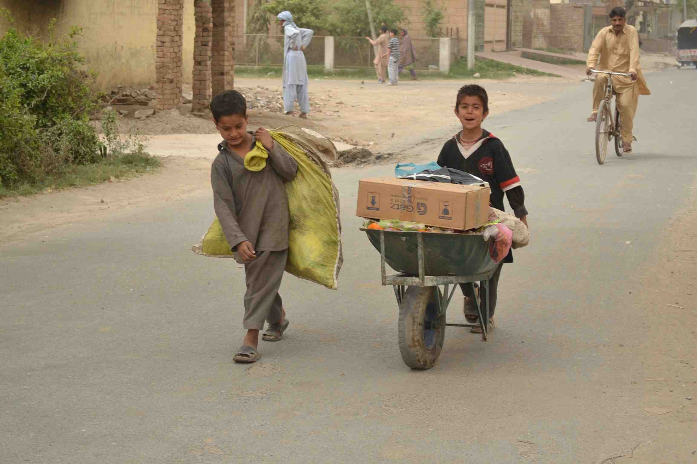 file photo of little children doing labour to help their parents in sargodha photo shahid bukhari