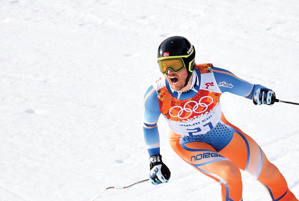 norway s kjetil jansrud produced a sensational performance in the men s alpine skiing super g to win an unexpected gold medal photo afp