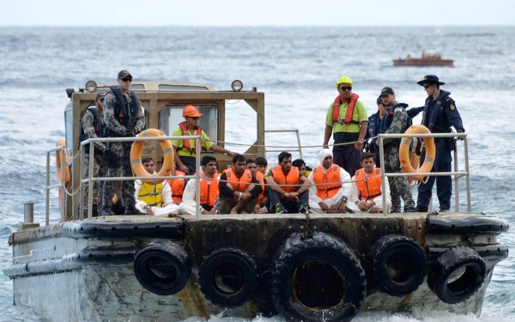 a file photo of a boat carrying asylum seekers photo reuters