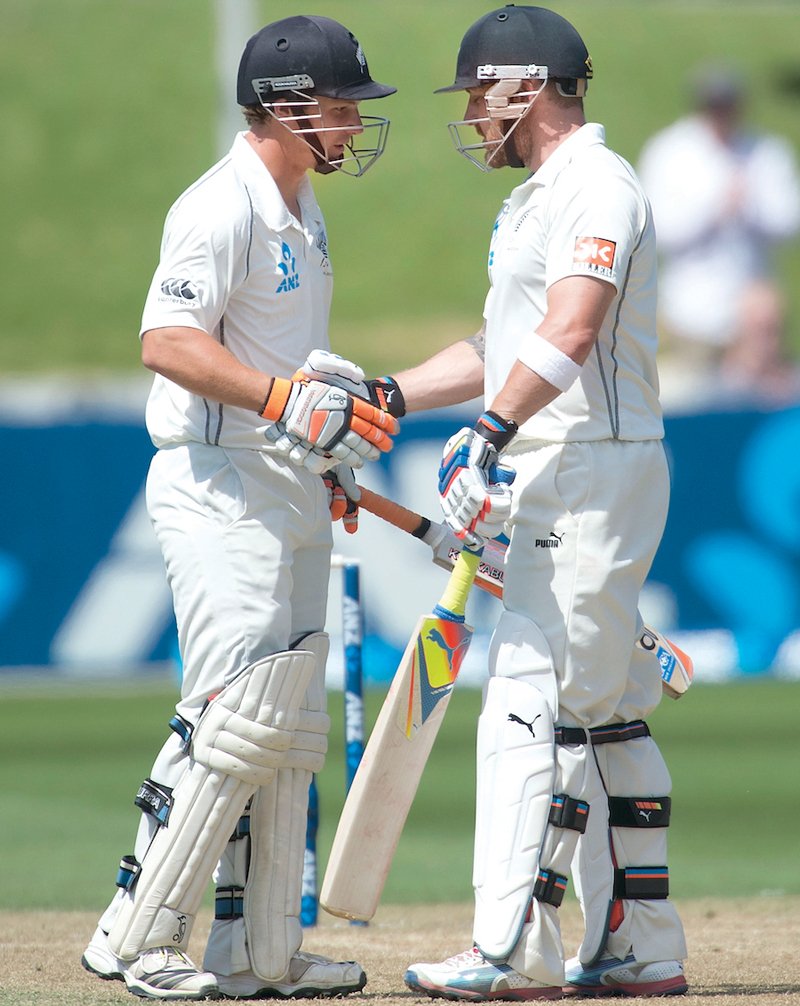 brendon mccullum and bj watling added 352 runs for the sixth wicket to register one of the most astonishing comebacks in test history photo afp