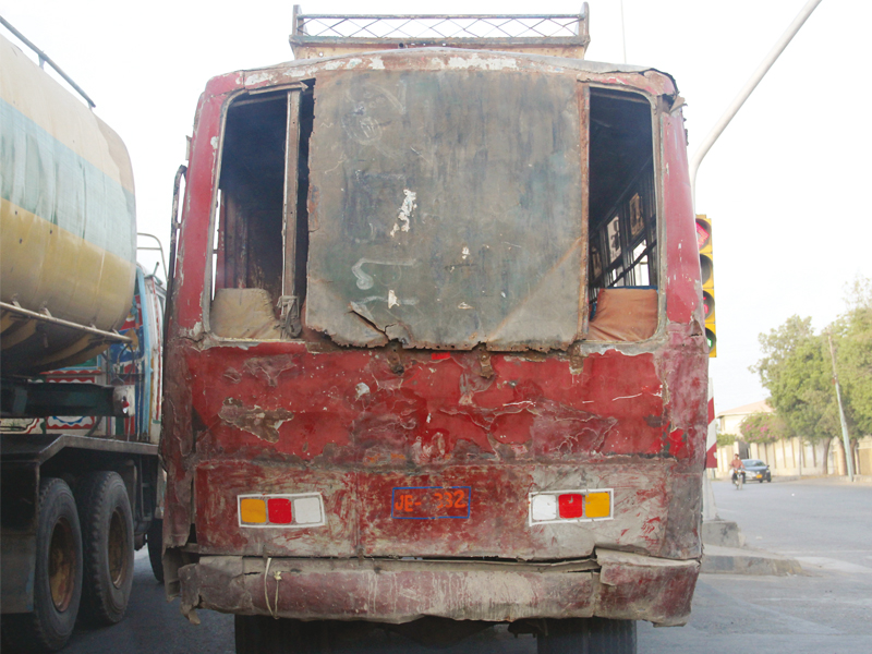 the owners or operators of these commercial vehicles pay a monthly sum as bribe to each traffic police check post that falls on their route photo ayesha mir express