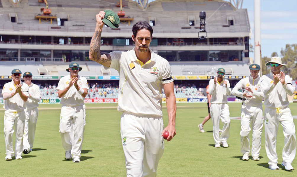 mitchell johnson has produced a series of searing spells that have left his opponents battered and bruised his exploits are arguably the most devastating ever photo afp