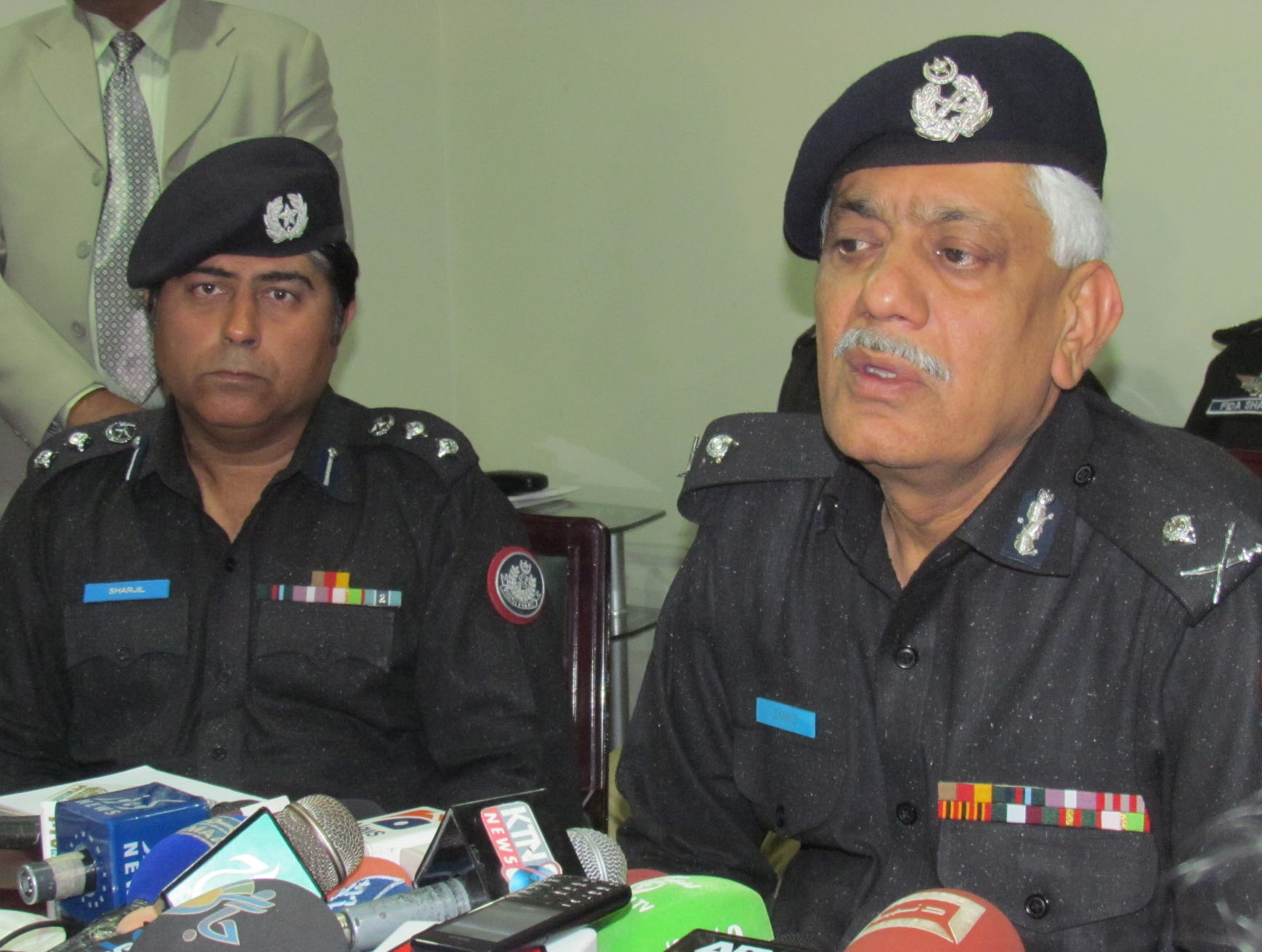 sindh inspector general shahid nadeem baloch conducted only eight press conferences since his appointment in march last year photo nadeem ahmed ghouri express file