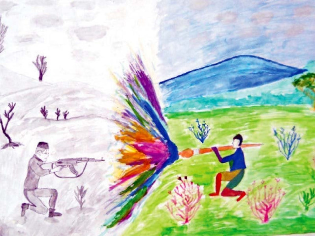 a child s painting from swat seeking an end to violence photo irin a child s painting from swat seeking an end to violence photo irin