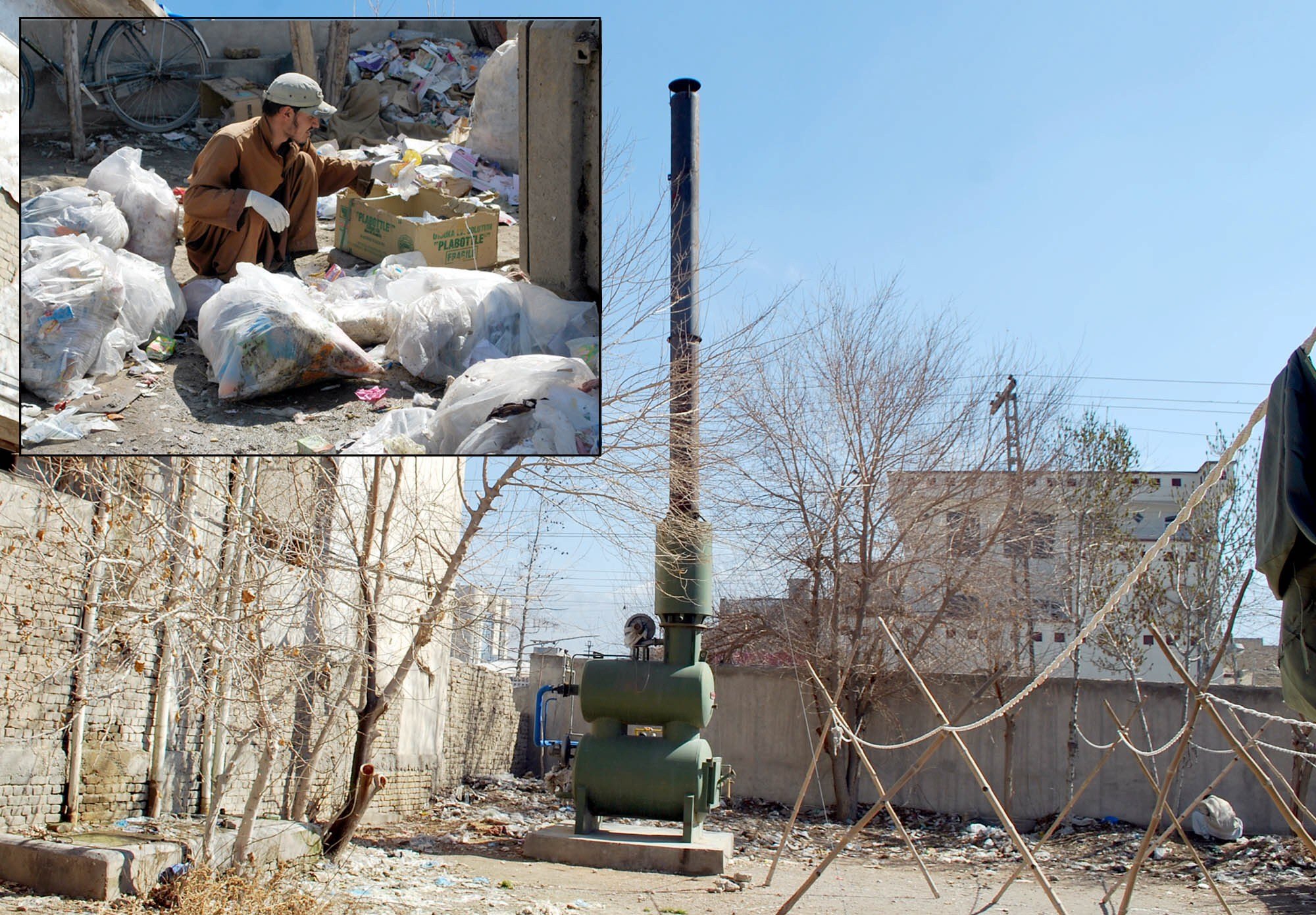 file photo of a man collecting medical waste photo naseem james