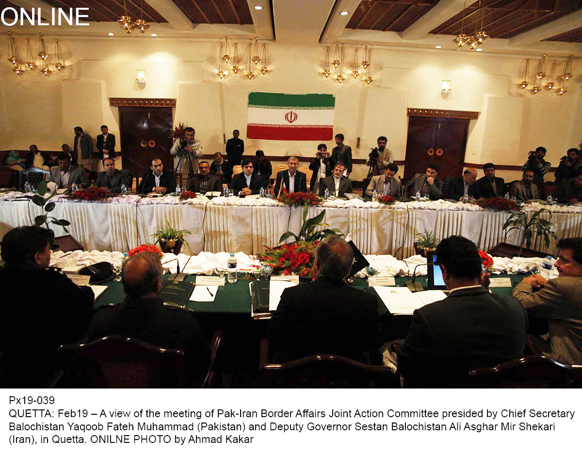 the pak iran border affairs joint action committee in quetta on wednesday photo online