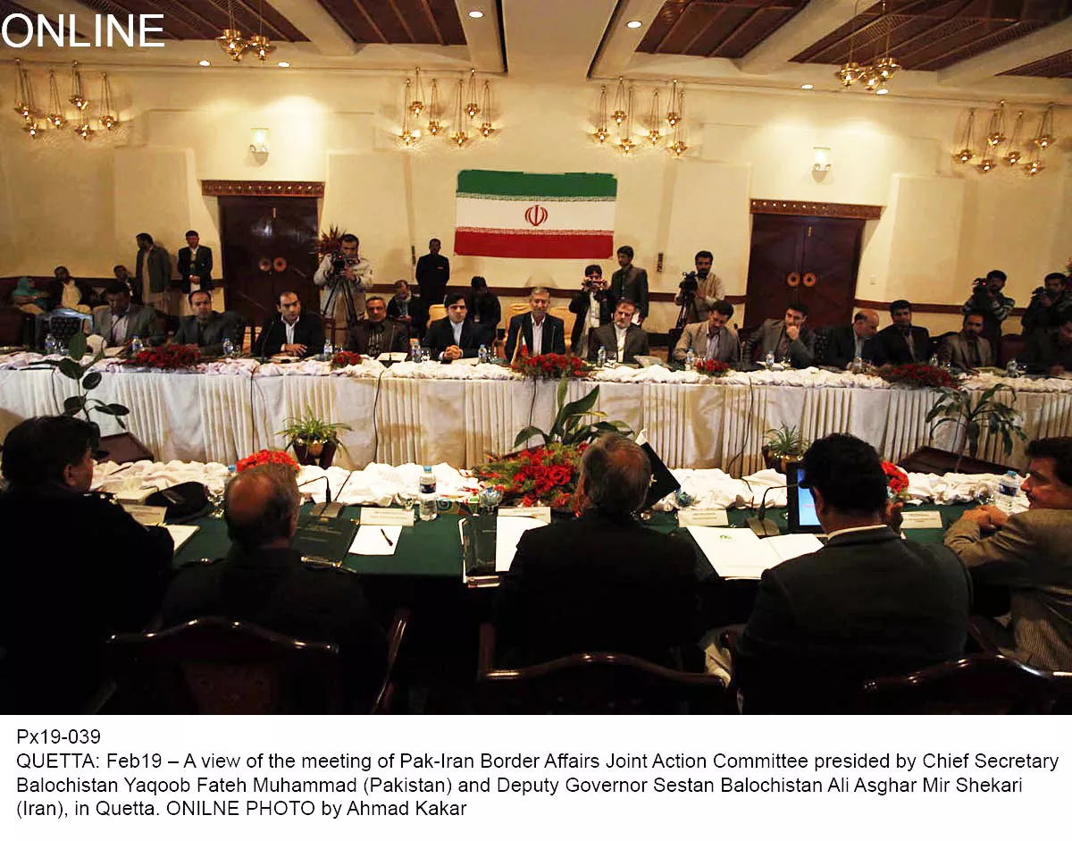 the pak iran border affairs joint action committee in quetta on wednesday photo online the pak iran border affairs joint action committee in quetta on wednesday photo online