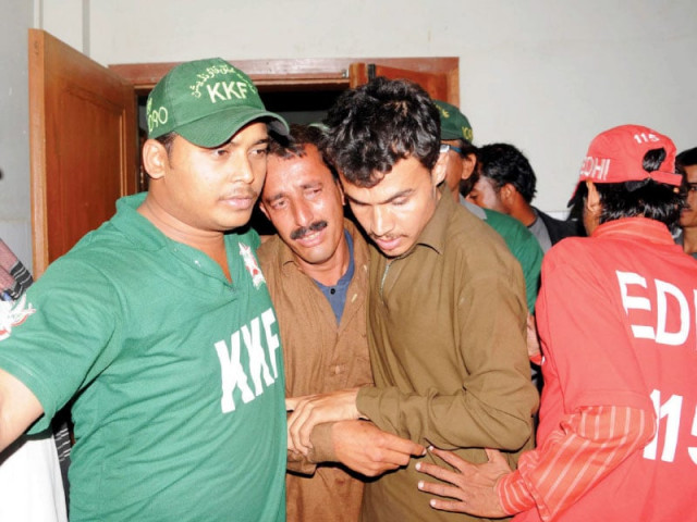 relatives of the anp workers killed gather at the abbasi shaheed hospital photo muhammad noman express relatives of the anp workers killed gather at the abbasi shaheed hospital photo muhammad noman express