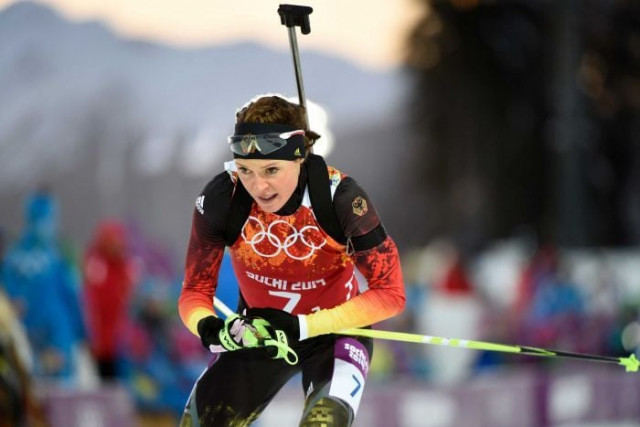 german biathlete evi sachenbacher stehle tested positive for banned substances photo afp german biathlete evi sachenbacher stehle tested positive for banned substances photo afp