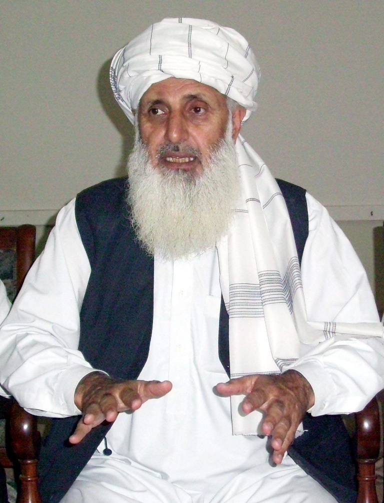 jamaat e islami s prof mohammad ibrahim one of the members of the tehreek e taliban pakistan intermediary committee photo sameer razzaq